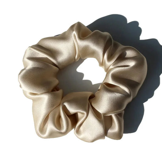 The ClioLuxe CloudSilk Scrunchie - Sand