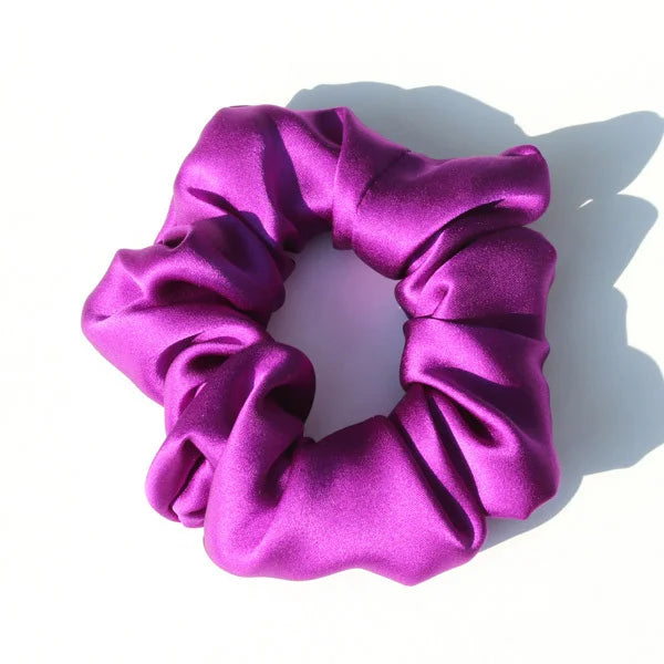 The ClioLuxe CloudSilk Scrunchie -  Fuchsia