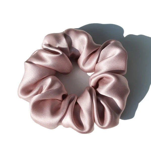 The ClioLuxe CloudSilk Scrunchie - Rosé Blush