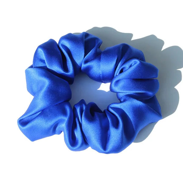 The ClioLuxe CloudSilk Scrunchie - Royal Blue