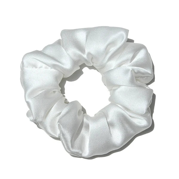 The ClioLuxe CloudSilk Scrunchie - White