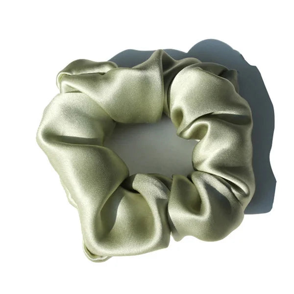 The ClioLuxe CloudSilk Scrunchie - Avocado